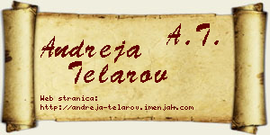 Andreja Telarov vizit kartica